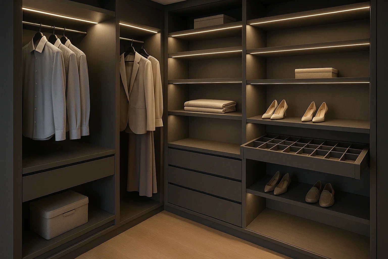 luz led armario oscuro