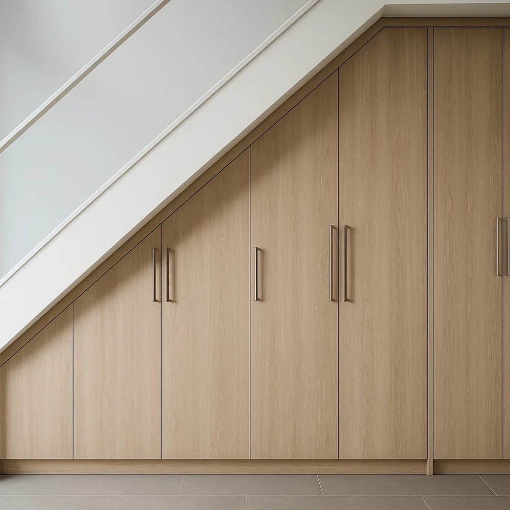 armario bajo escalera madera clara armario bajo escalera madera clara