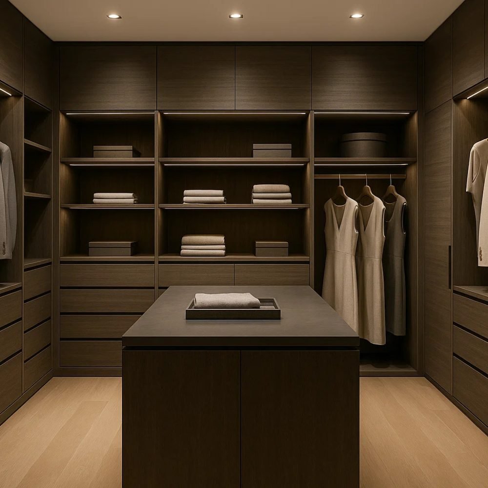 vestidor madera oscura