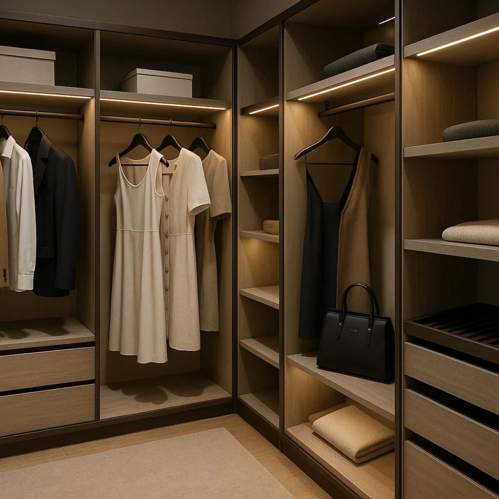 vestidor pequeño luz led